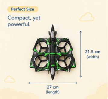 Remote Control Star Fighter Plane with Bright LED Lights Wireless Controller Stable Flying RC Toy for Kids
